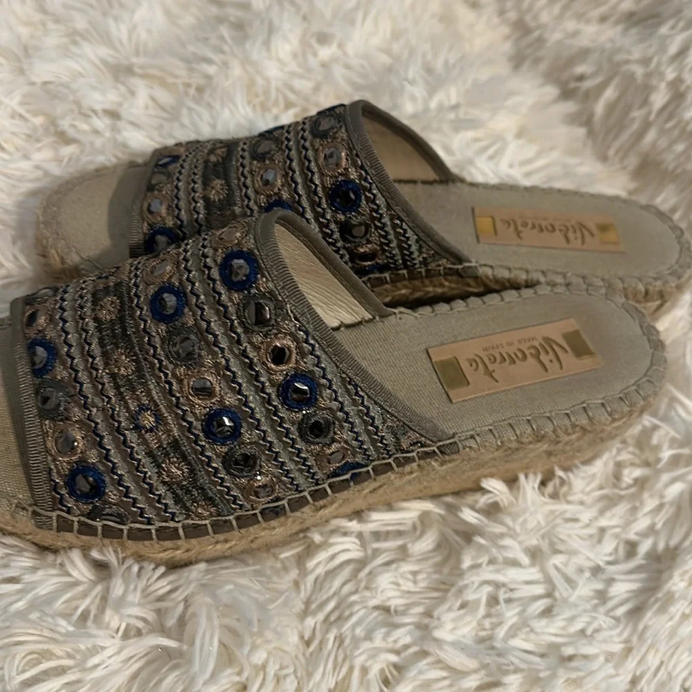 Women's Woven Spain Vidorreta Espadrille Sandals size 39